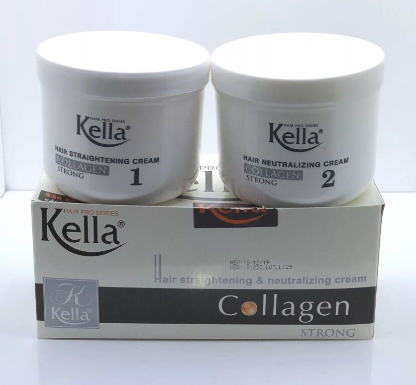 Thuốc duỗi tóc khoẻ KELLA COLLAGEN 500ml x 2