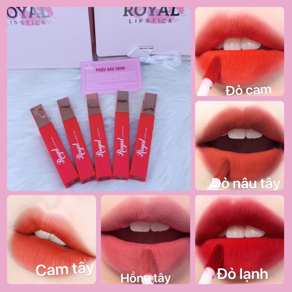 [Mẫu mới][ Son Kem Lỳ Royal_Không chì_Siêu lỳ_mềm môi,_chính hãng_cao cấp]