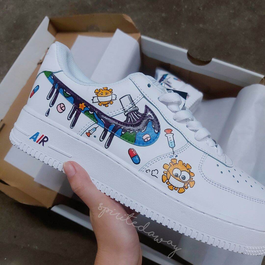 Giày Sneaker AF1 Custom Virusss