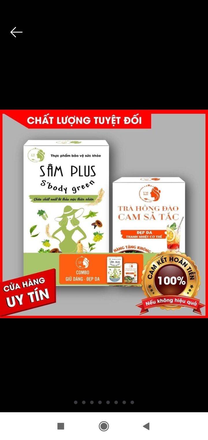 Sâm Plus S`body Green : Giúp Tăng Cường Chuyển Hóa Chat Béo Hỗ Trợ Giảm Béo