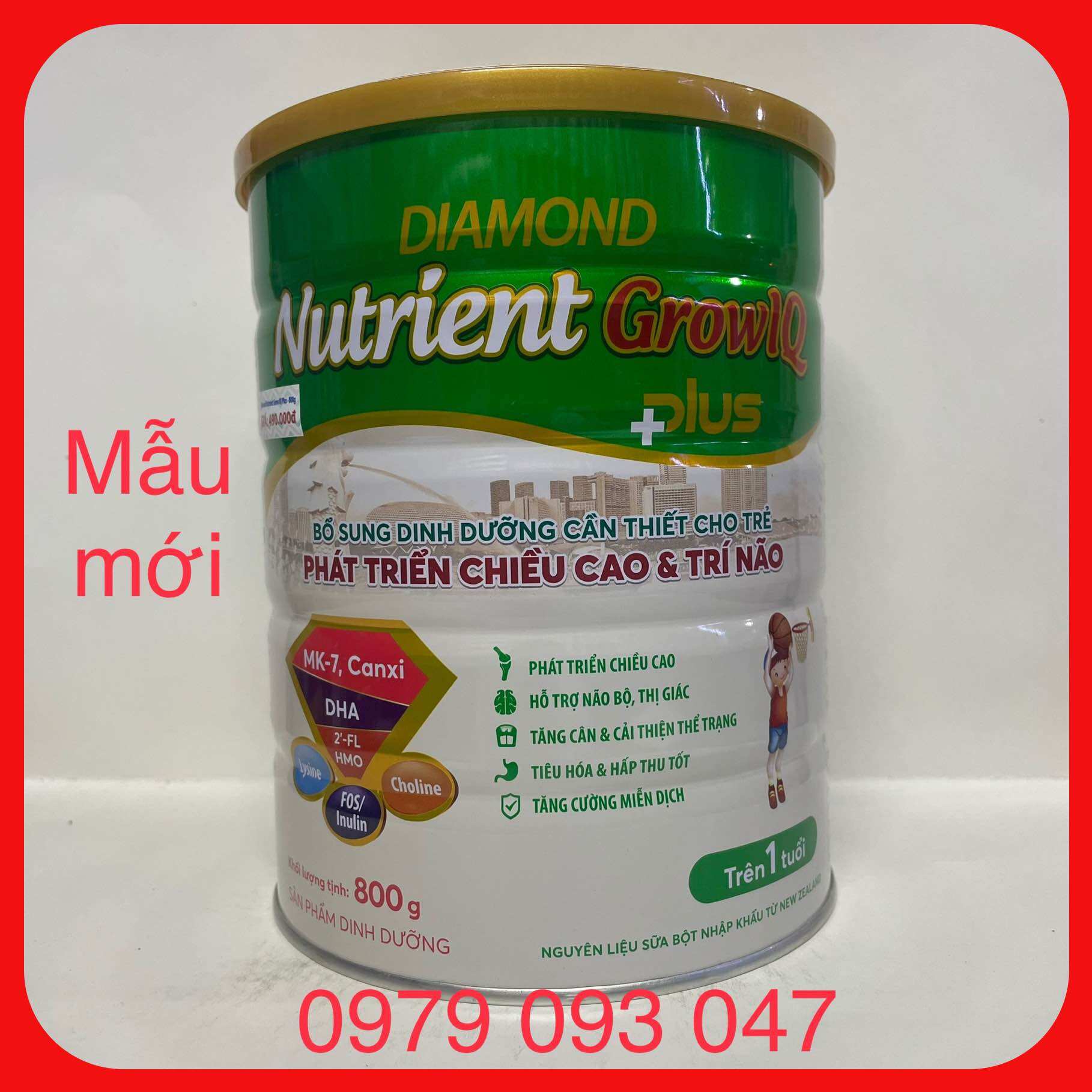 Sữa nutrient grow iq, lon 800g date: 03/2025