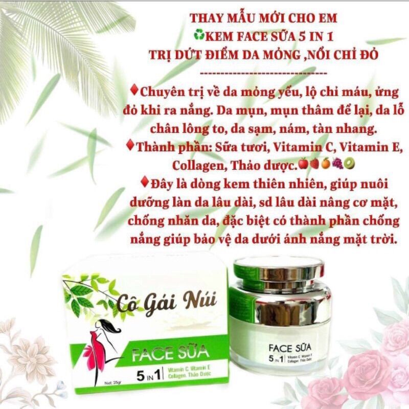 Mẫu mới kem face sữa cô gái núi