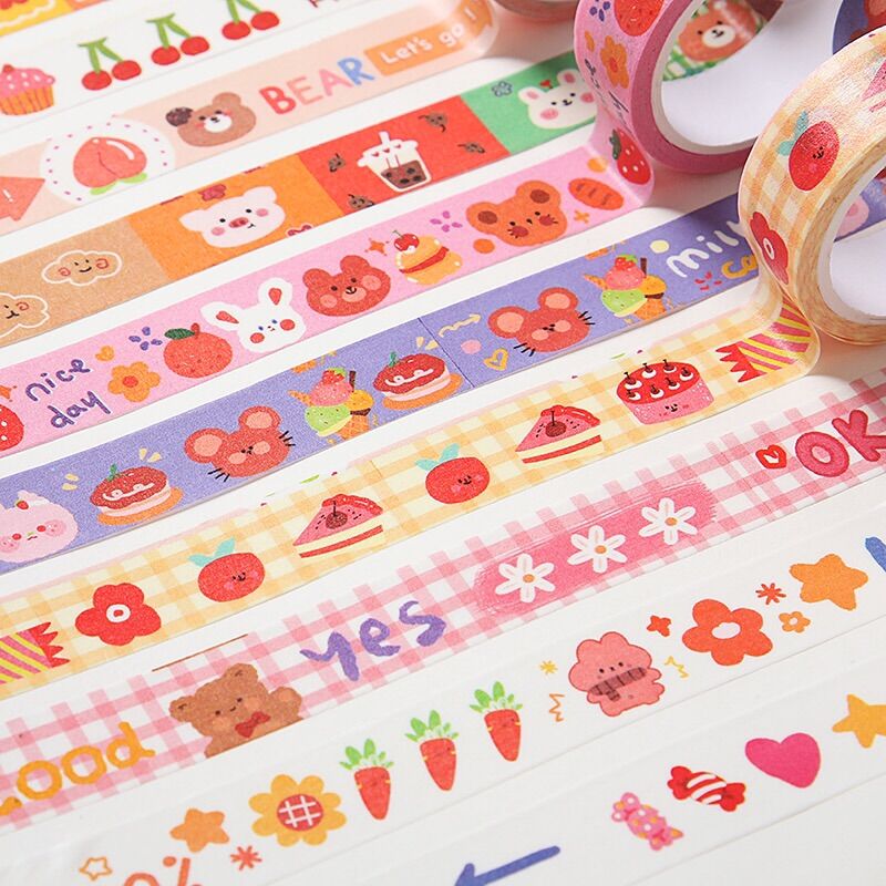 Cuộn băng dính washi tape trang trí sổ dễ thương 06