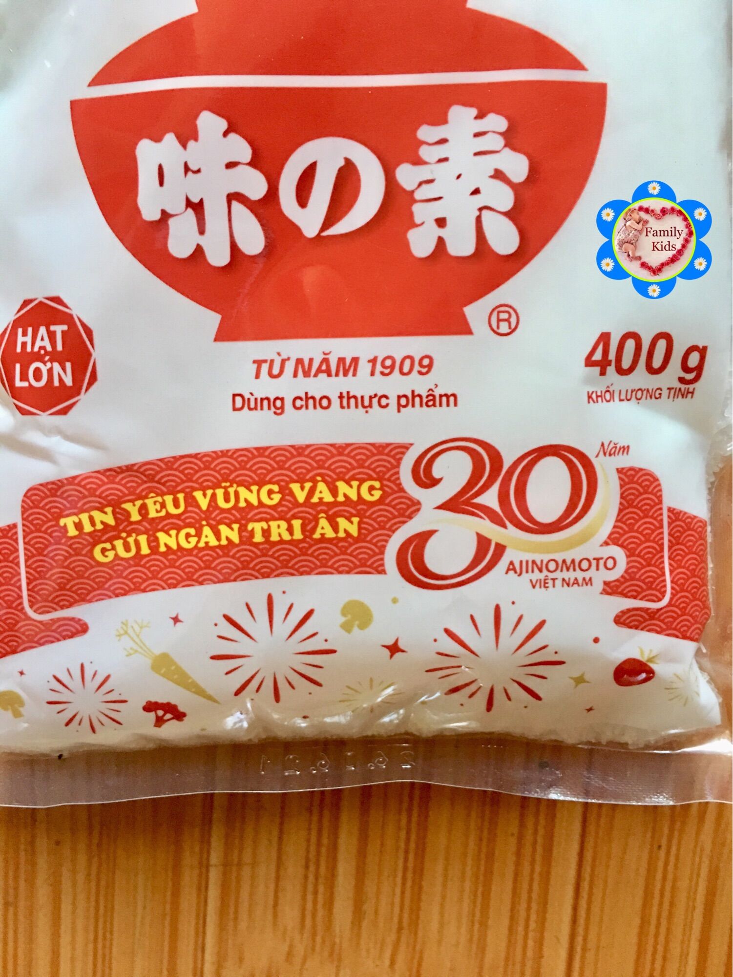 Bột ngọt Ajinomoto gói 400g hạt lớn