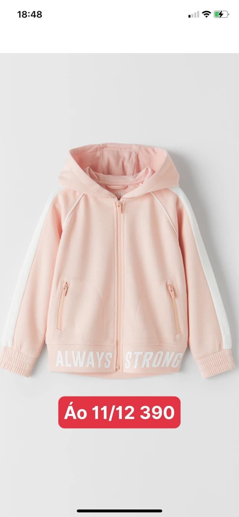 Áo khoác bé gái Zara size 8y