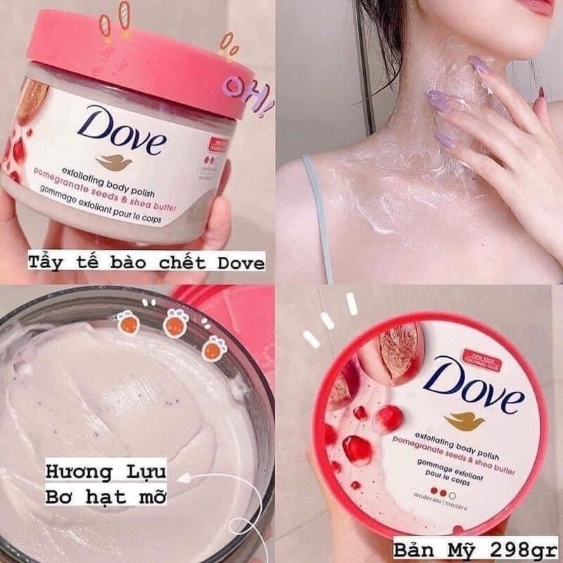 KEM TẮM TẨY DA CHẾT DOVE.