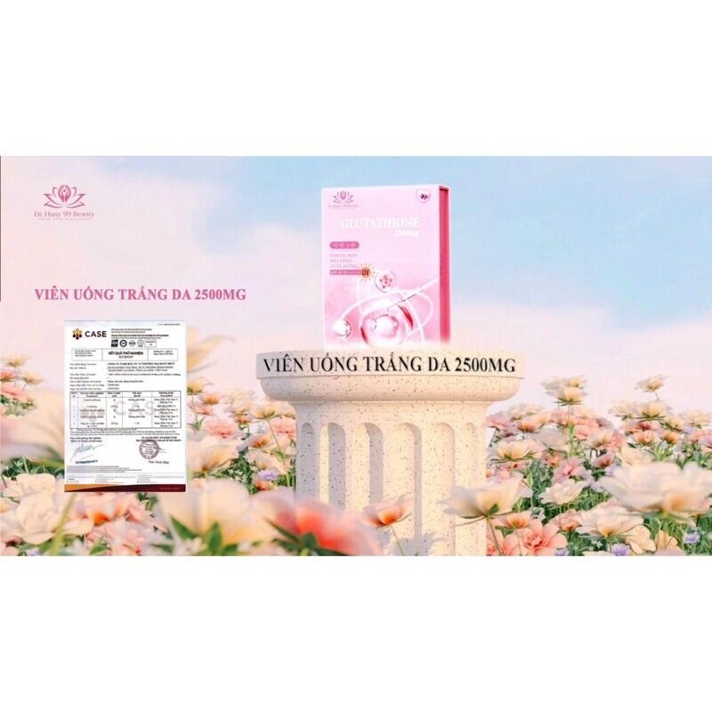 Viên uống trắng da Glutathione 2500mg săn chắc và chống nắng