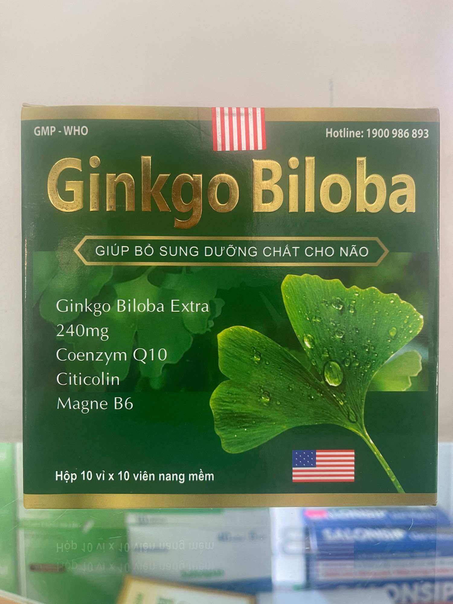 Ginkgo Biloba - 100 viên - giúp bổ sung dưỡng chất cho não