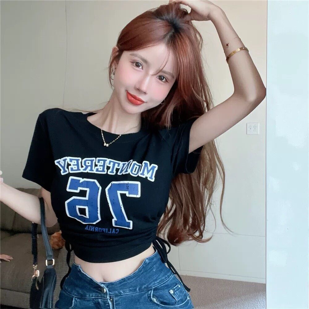 Áo croptop ôm eo tay ngắn số 76