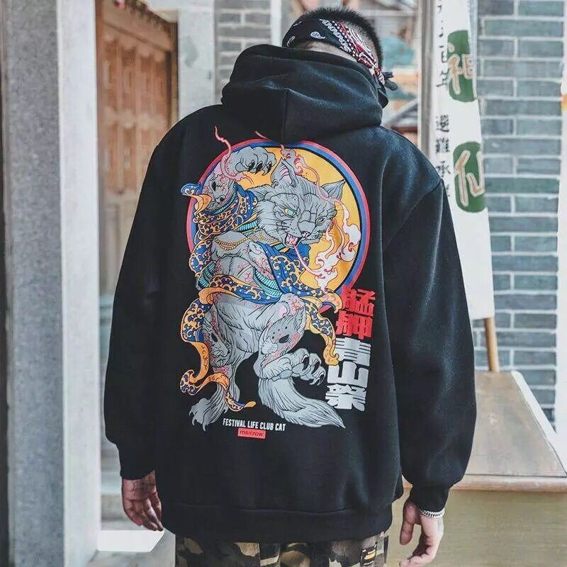 Áo hoodie unisex nam nữ mèo lạ Nhật có bigsize vải nỉ ngoại cao cấp