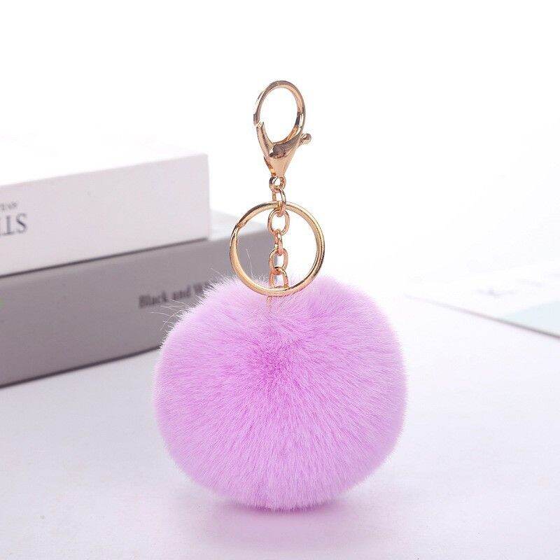 Móc khoá cục bông treo túi,balo
