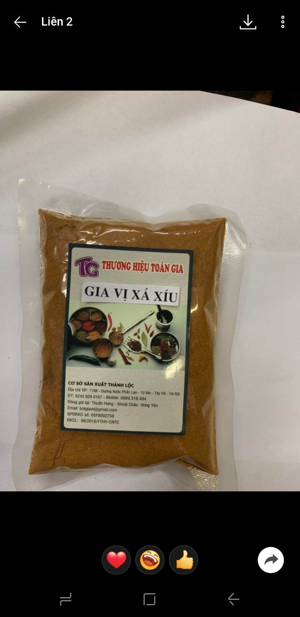 Gia vị xá xíu gói 100g