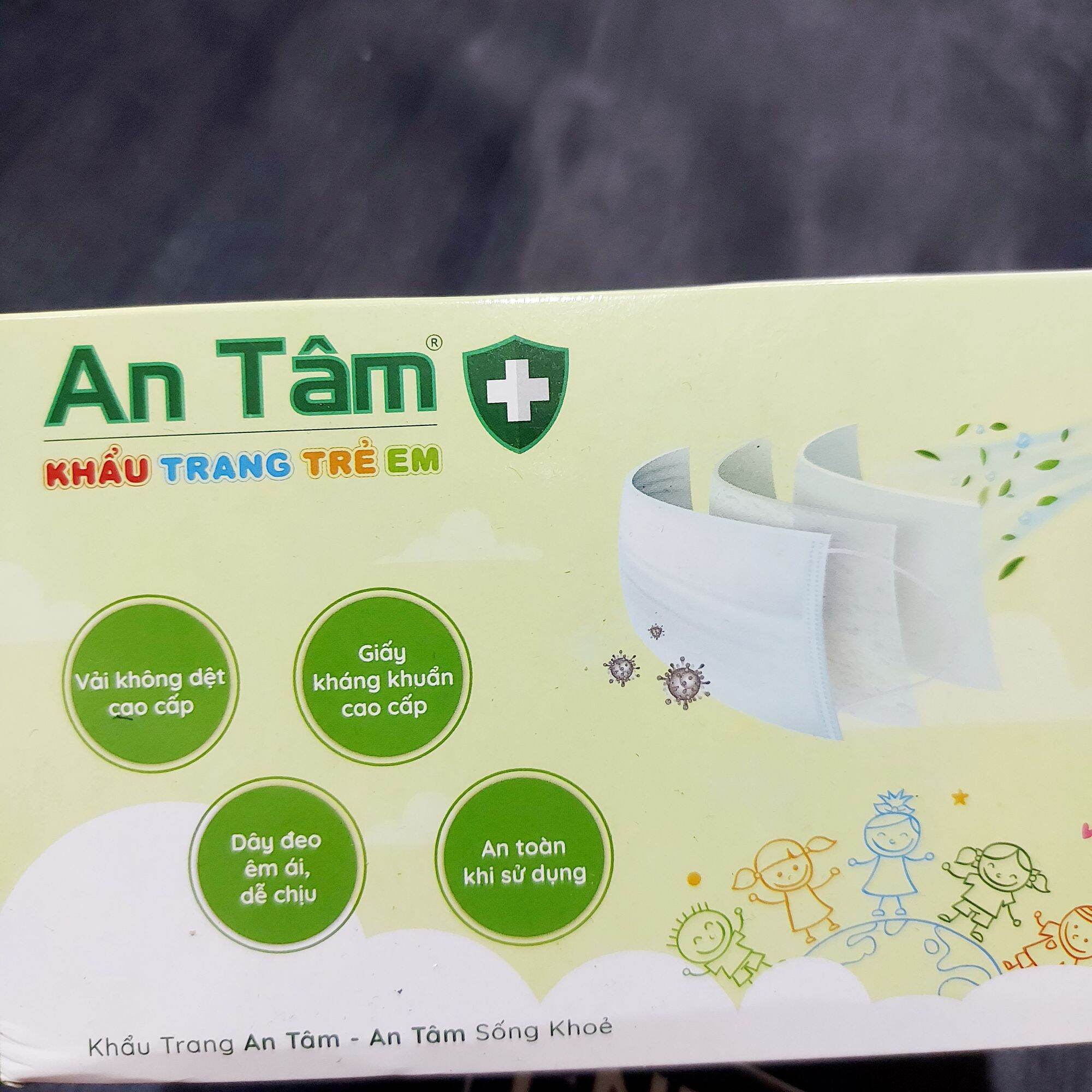 COMBO 2 hộp khẩu trang y tế trẻ em cao cấp An Tâm,khẩu trang kháng khuẩn,khẩu trang y tế cao cấp,khẩu trang lọc bụi lọc vị khuẩn,#khautrangyte,hộp 50 cái