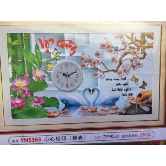 72*45 tranh đá vợ chồng yn5363 chưa đính