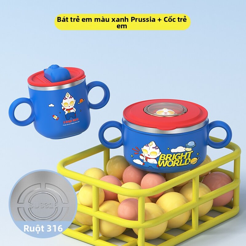 pixybaby | Bát Dạy Ăn Cho Bé Chống Nóng Cách Nhiệt Inox