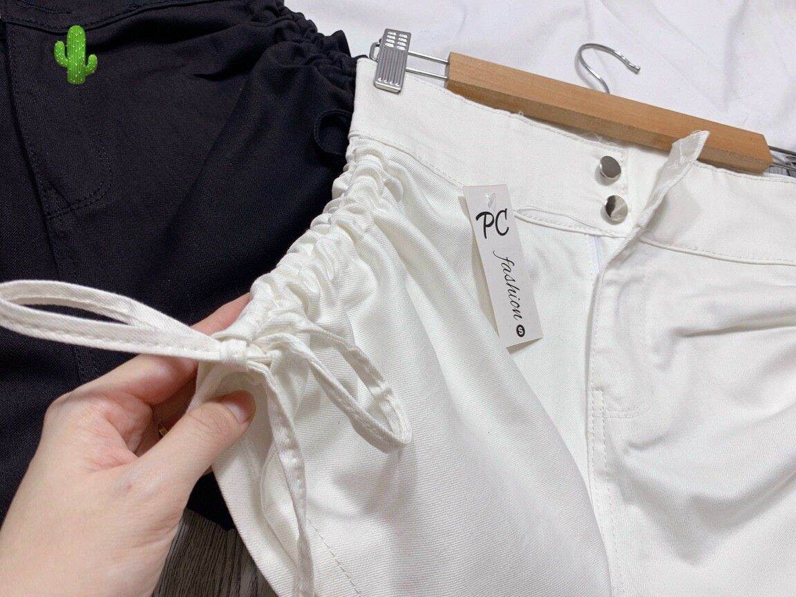 Quần kaki rút dây bên ảnh thật