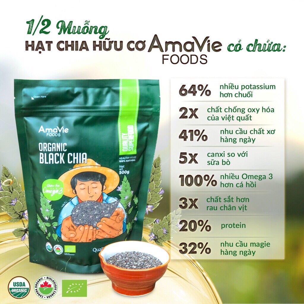 Hạt chia hữu cơ amavie food