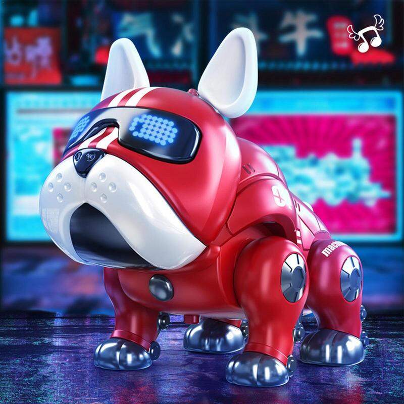 Đồ Chơi Robot Bulldog Tương Tác Thông Minh Có Đèn Dành Cho Trẻ Em Giáo Dục Sớm Bé Trai Bé Gái Khiêu Vũ Âm Nhạc Thú Cưng Điện Tử 3-12 Tuổi