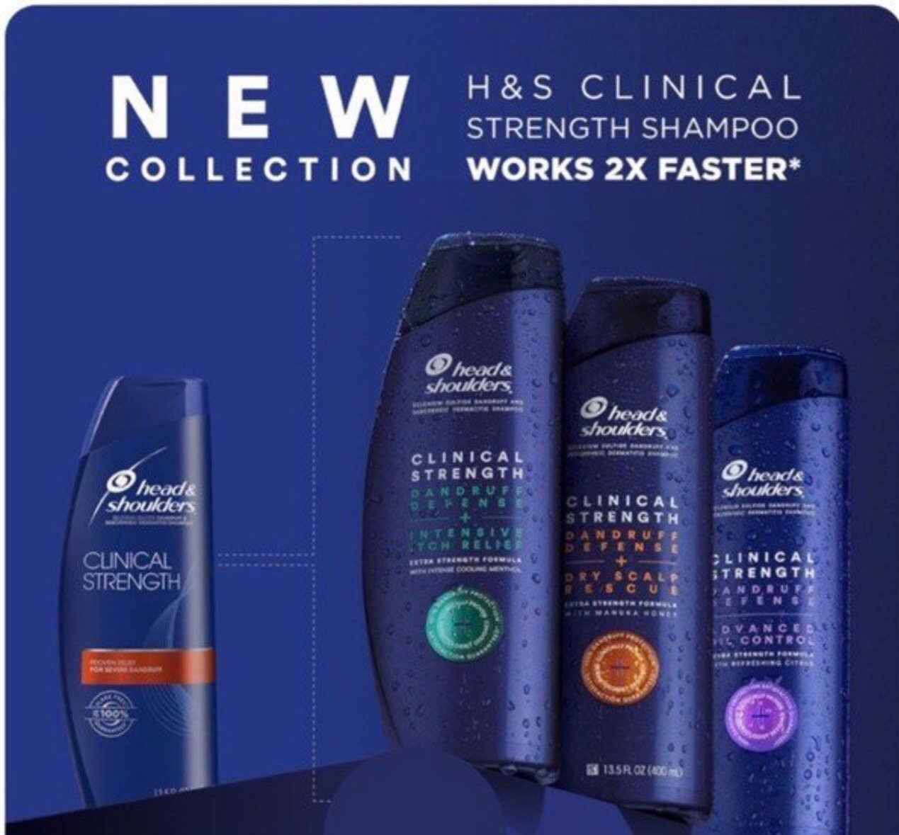 BẢN MỸ 400ML HÀNG NK -Dầu gội trị gàu và nấm Head & Shoulders Clinical Strength loại 400ml của Mỹ - 