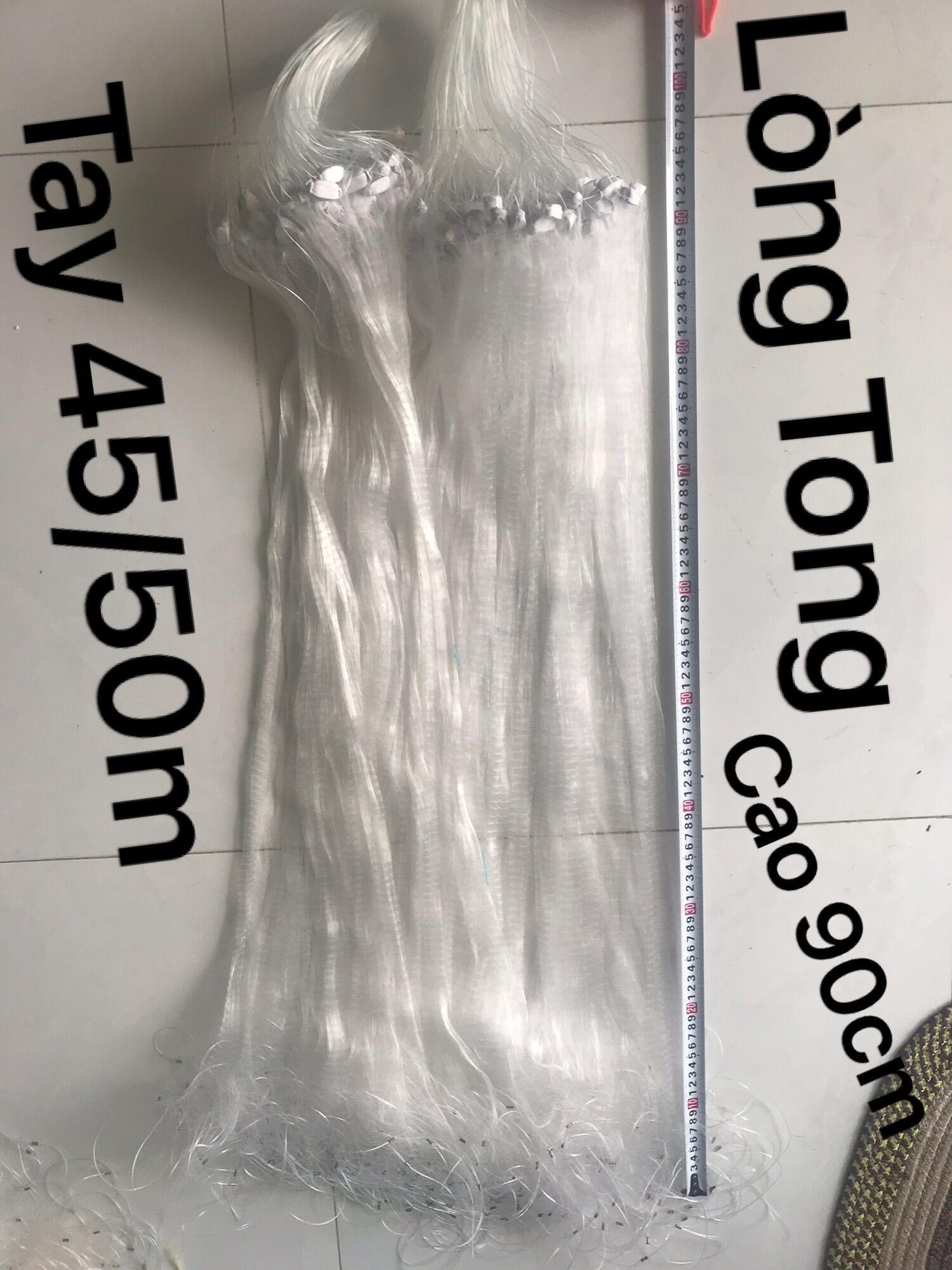 Tay 45/50m lưới lòng tong bắt cá suối cá nhỏ...