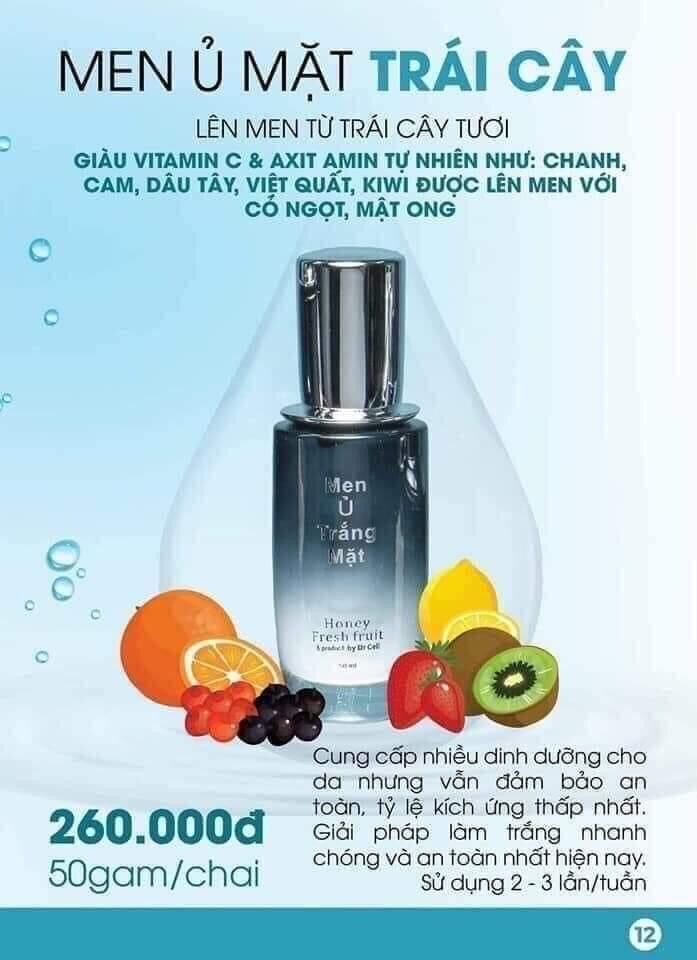 Men ủ trắng da mặt thần thánh Dr Cell