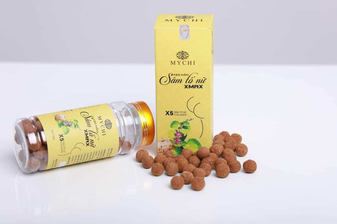 Kẹo mầm sâm tố nữ Xmax Mychi (mua 4 hộp tặng 1 hộp nữa là 5 hộp)