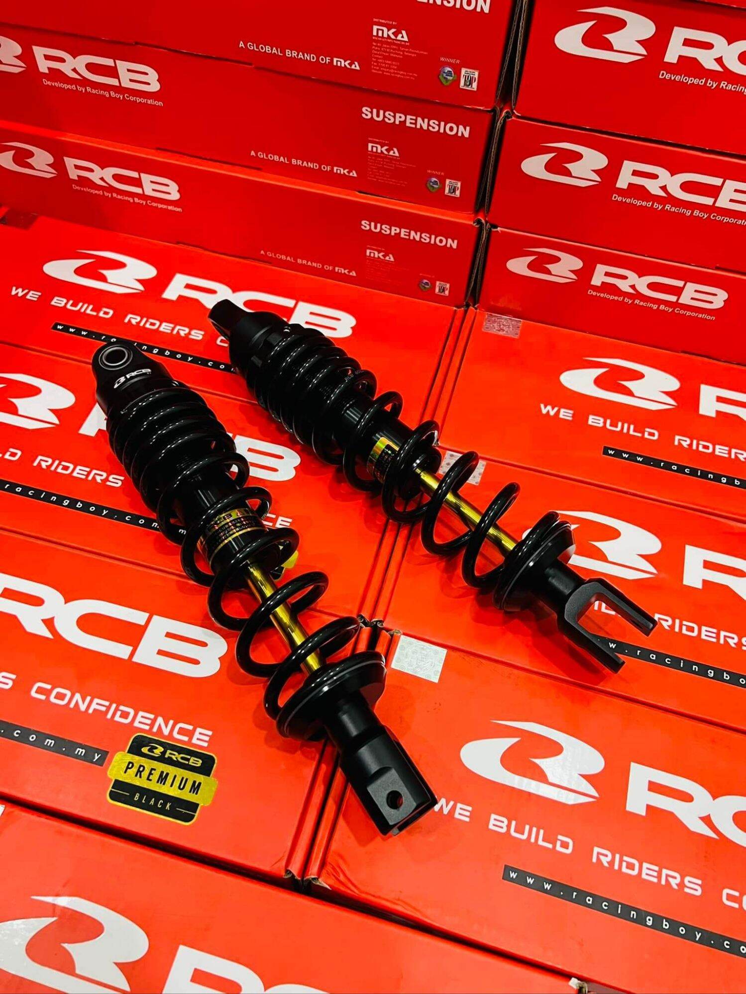 phuộc RCB mẫu C đen ty vàng ( chính hãng ) gắn ab _ wave_ sirius