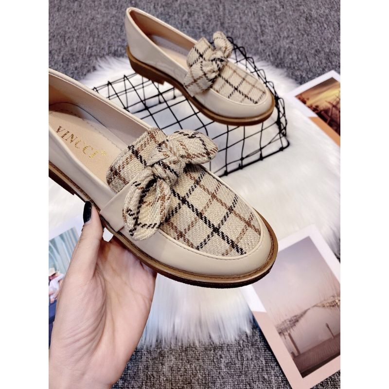 giày hài nữ da bóng đế 3cm trẻ trung mã34