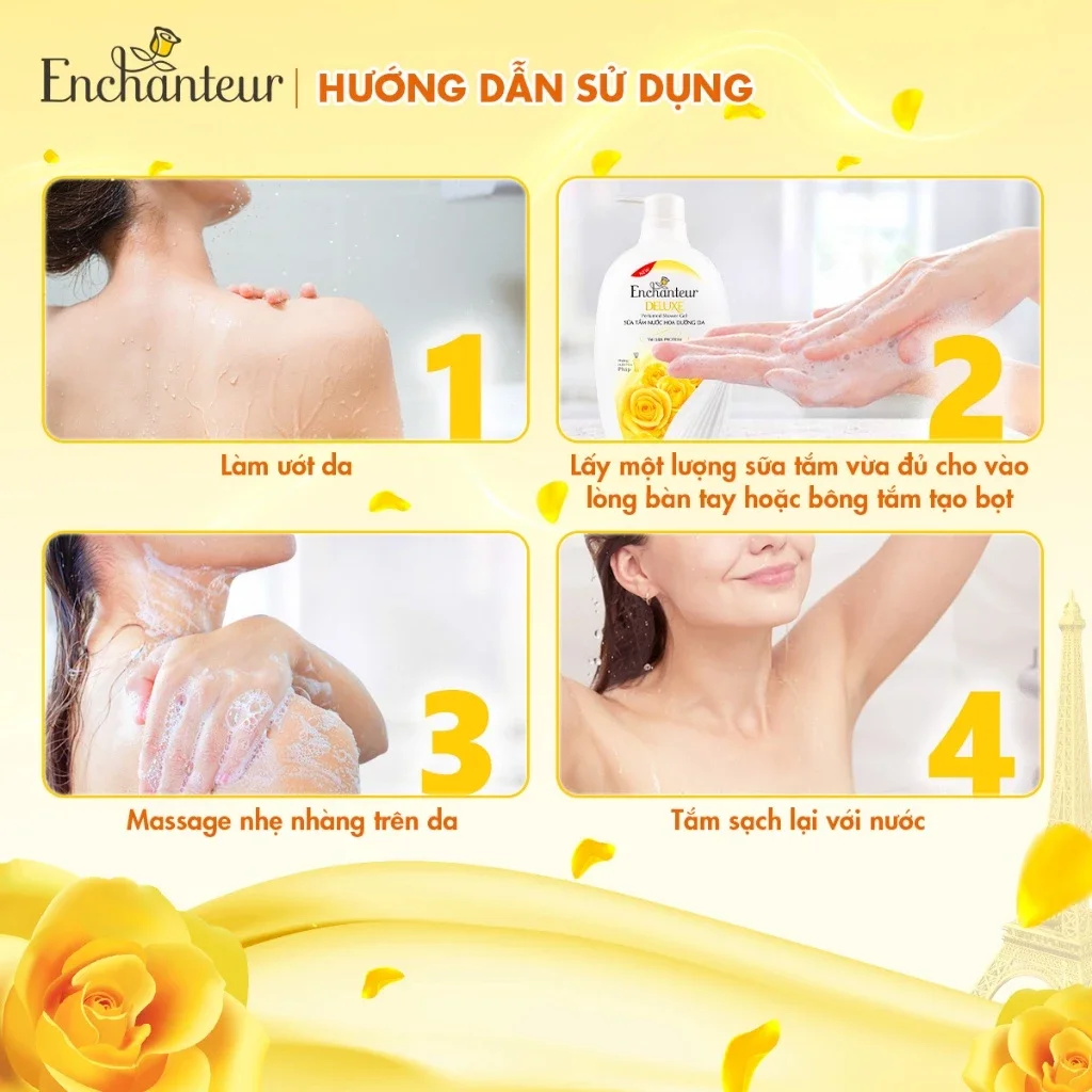 sữa tắm enchanteur charming 650g