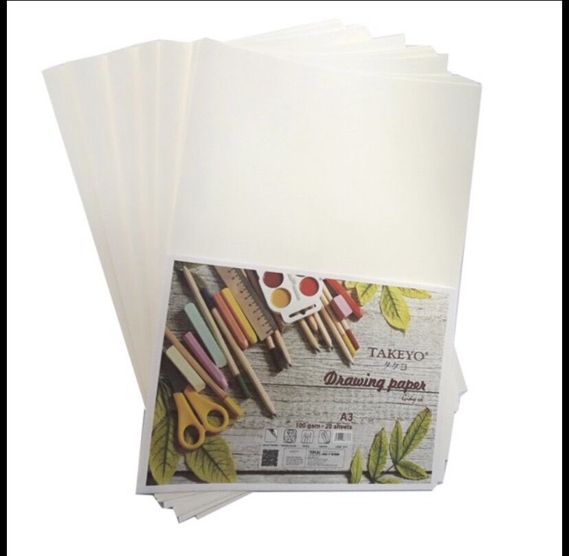 XẤP GIẤY VẼ A3 TAKEYO ( Xấp 20 tờ )