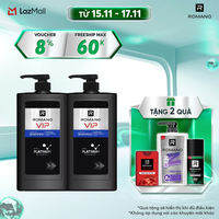 Combo 2 Dầu gội cao cấp Romano Vip sang trọng cuốn hút mạnh mẽ bí ẩn 650g