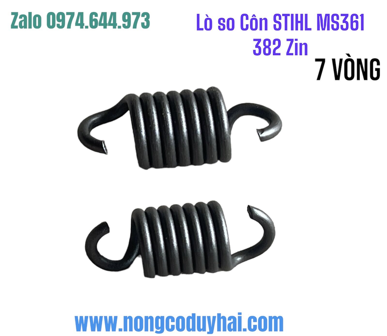 Bộ 3 lò So Bố Côn STIHL ms 382 ms 361 zin 7 vòng