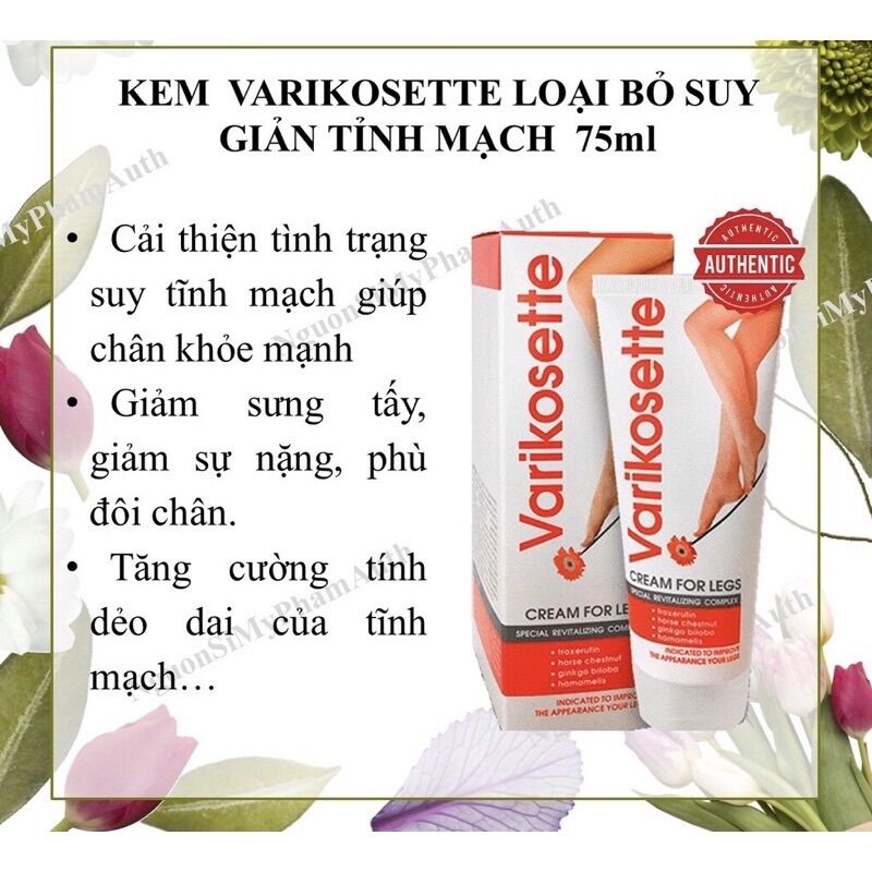 KEM GIÃN TĨNH MẠCH CHÂN VARIKOSETTE 75ML
