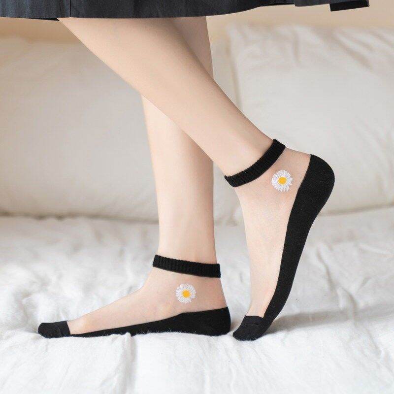 Combo 2 đôi tất lưới hoa cúc