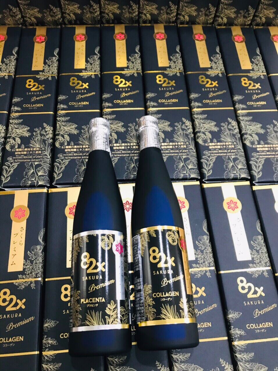 Chai đựng Nước Uống Tinh Chất Nhau Thai Collagen 82x Sakura Premium