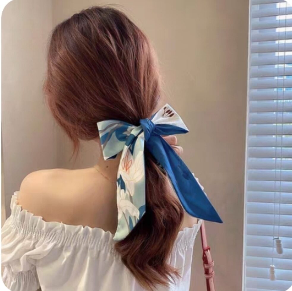 Khăn lụa buộc tóc - Dây buộc tóc nữ phong cách hàn quốc