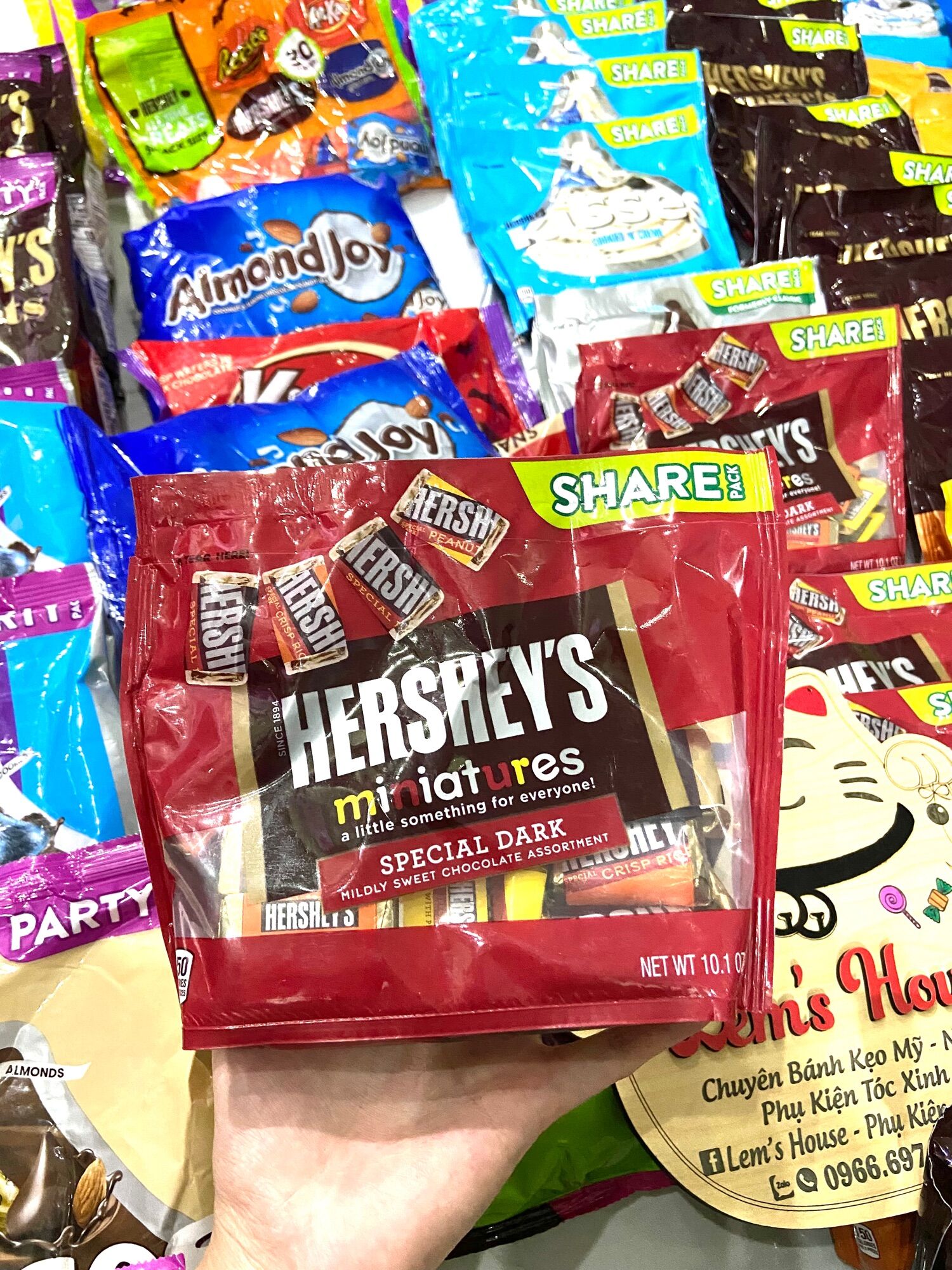 Kẹo socola hershey’s miniatures túi size share tiện dụng date 10/2022