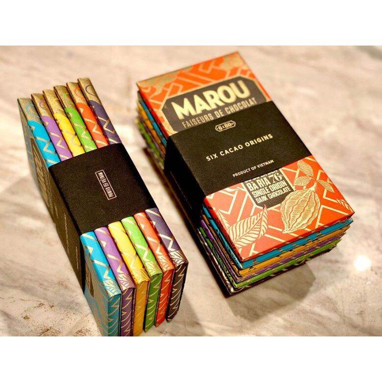combo 6 thanh socola Marou 6 vị thanh 80g