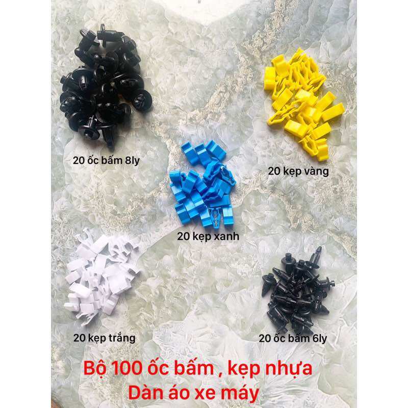 20 cái kẹp nhựa, kẹp dàn áo, pát nhựa, chốt dàn áo 6 ly 8 ly chốt gài dàn áo xe máy