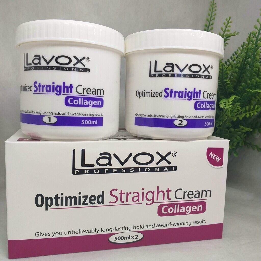 Thuốc duỗi tóc Lavox màu tím hộp 500ml* 2 hủ cao cấp