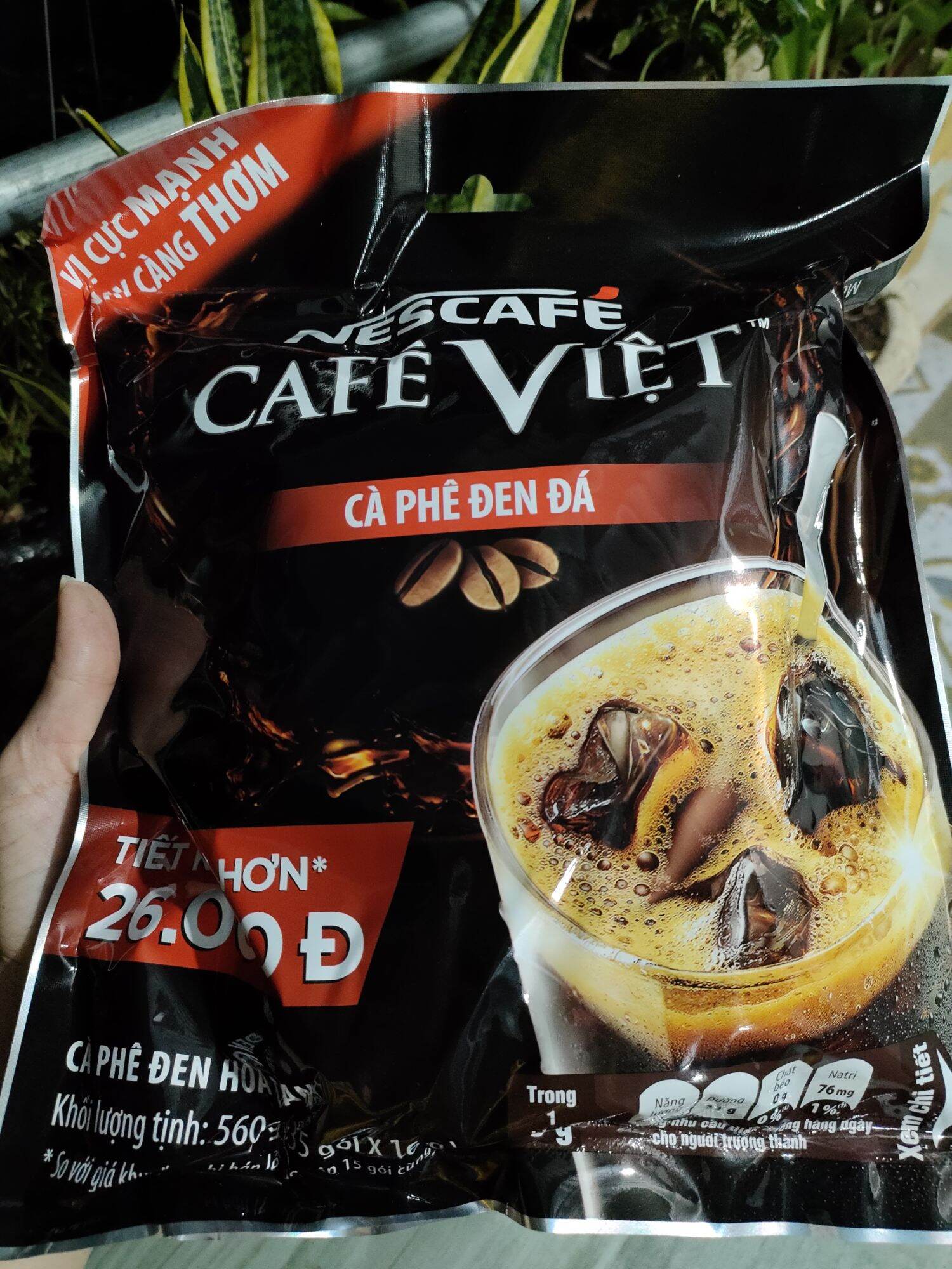 [HCM] TẶNG 3 GÓI- Cà phê đen đá - Nescafe cafe Việt đen đá ( 38 gói x 16g)