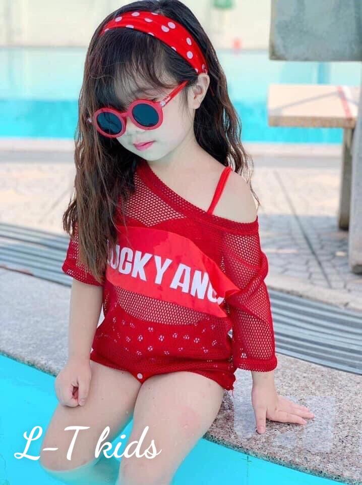 bộ bơi bé gái 4 chi tiết