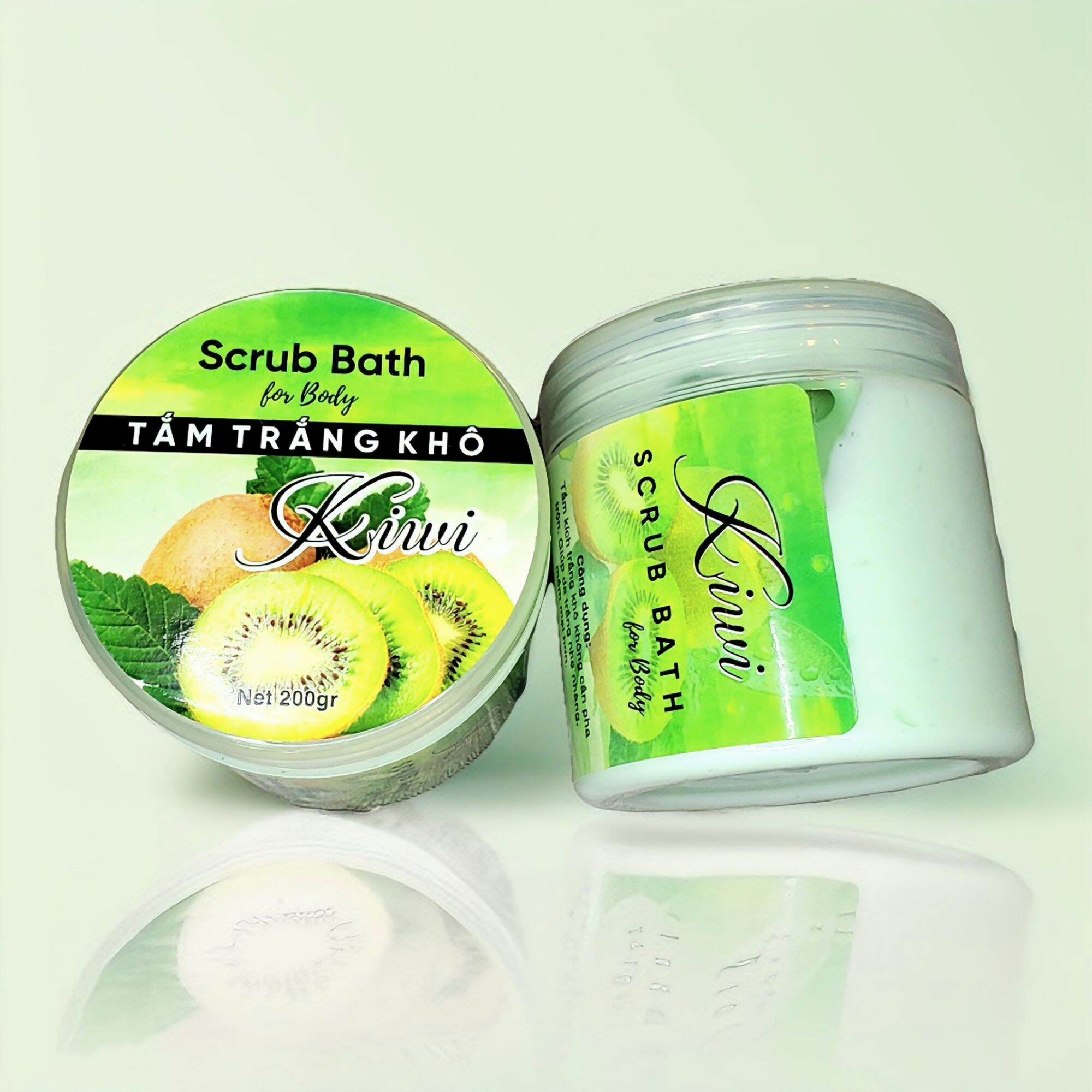 Tắm trắng khô kiwi scrub bath giúp trắng da body hộp 200gr