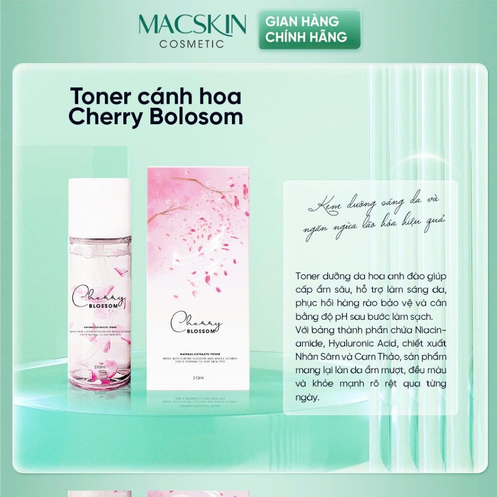 Hcm-Hkna Cherry Blossom Moisturizing and Brightening Toner 210ml