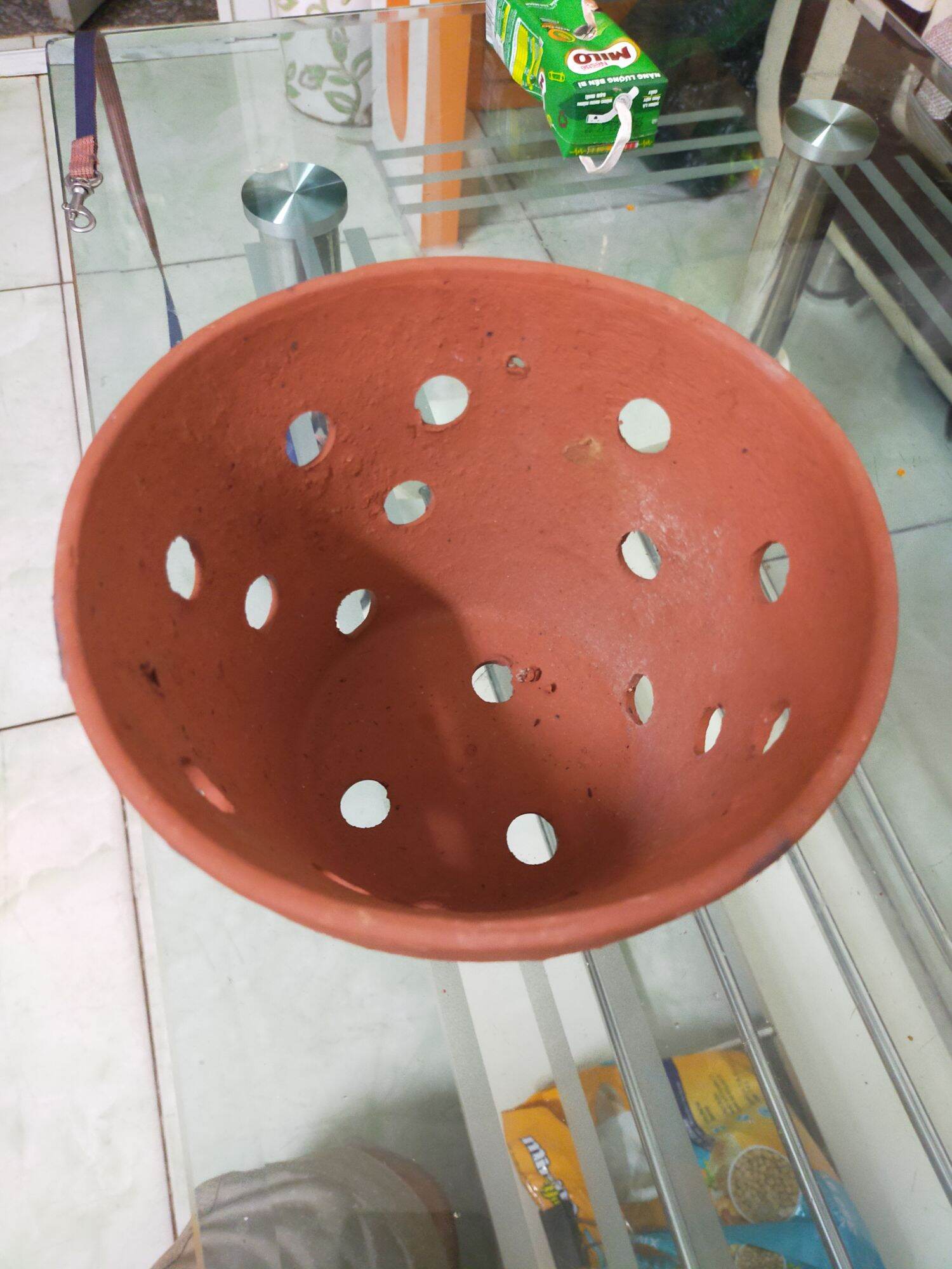 Chậu đất nung trồng lan loại vừa