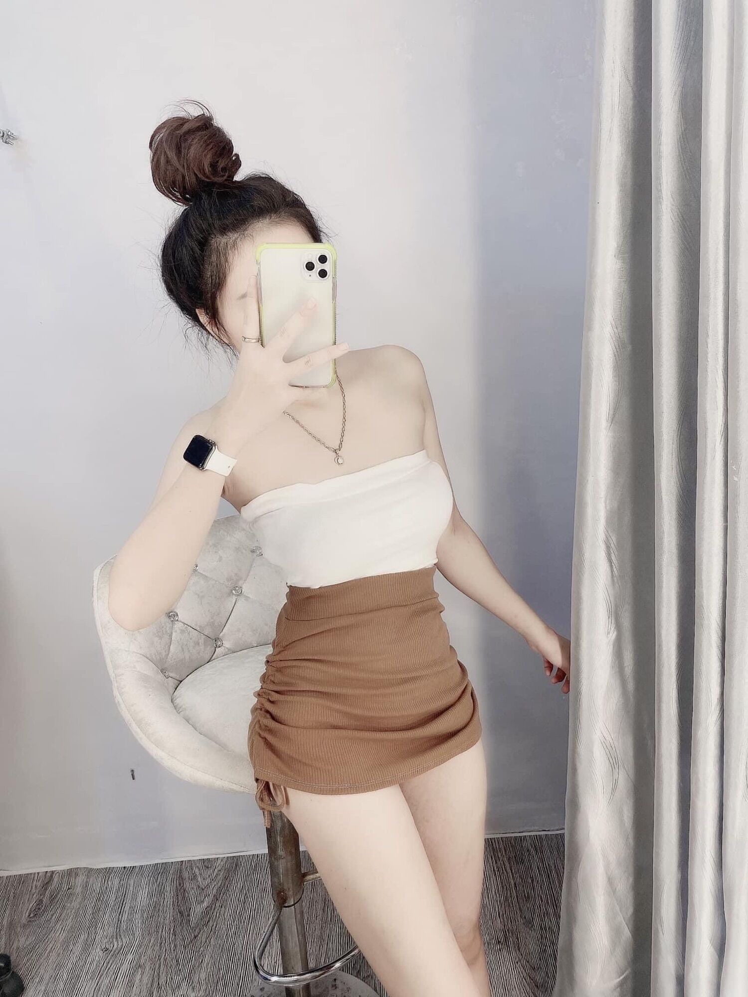 Set bán rời / áo cup chân váy rút dây