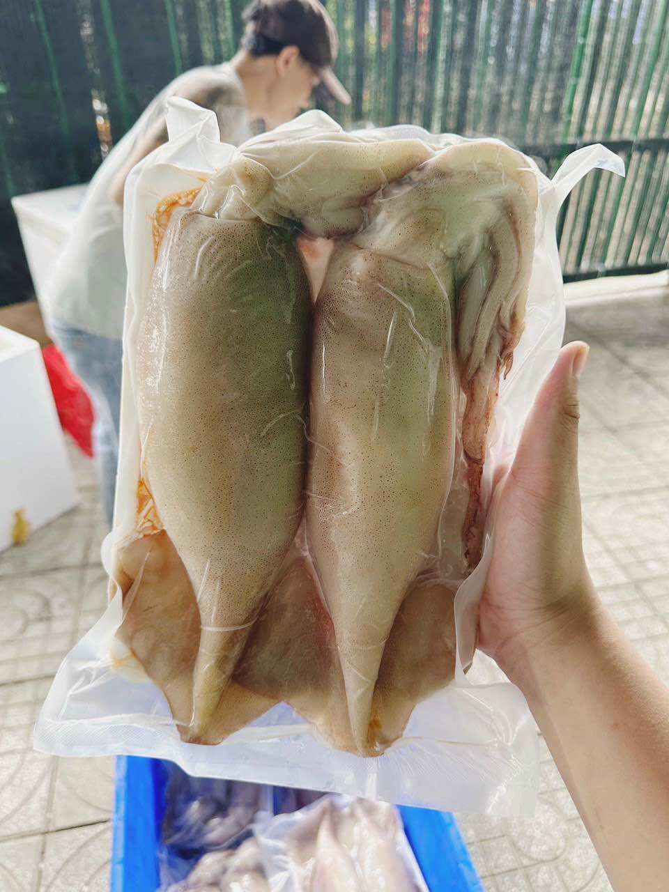 Mực ống Indo - khay 1kg net 7 (giao tphcm)