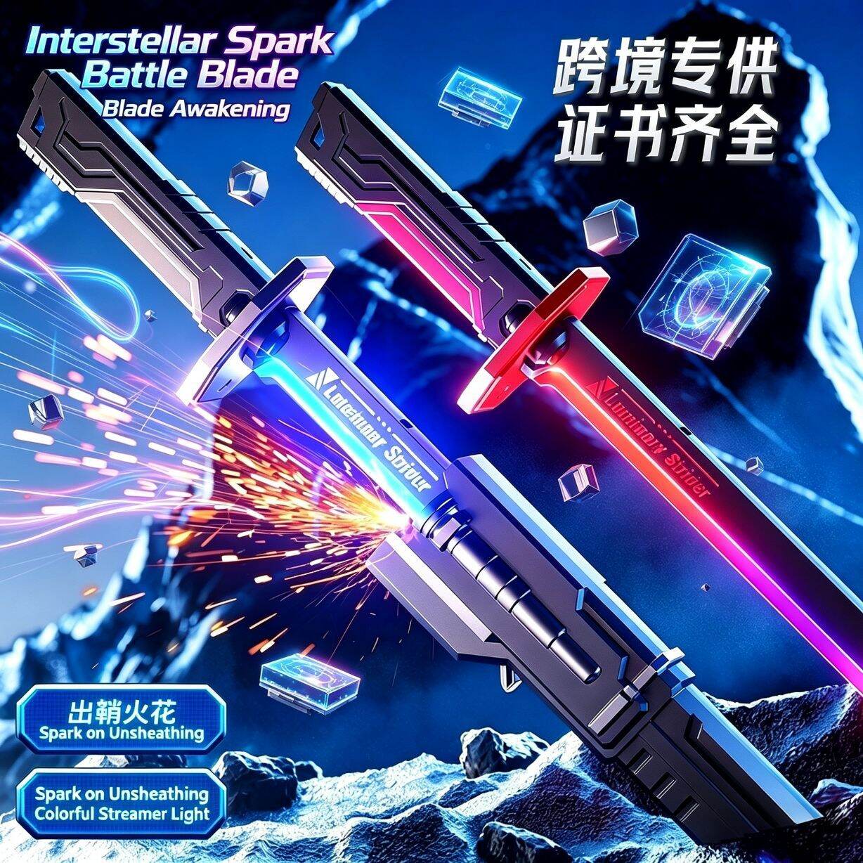 Đồ chơi kiếm laser phát sáng hot trend dành cho trẻ em, kiếm chiến đấu liên hành tinh phát sáng cho bé trai, cực ngầu và lấp lánh.