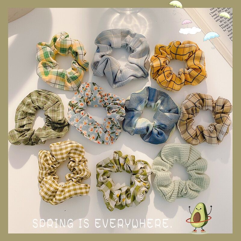 Cột tóc vải Scrunchies nhiều màu