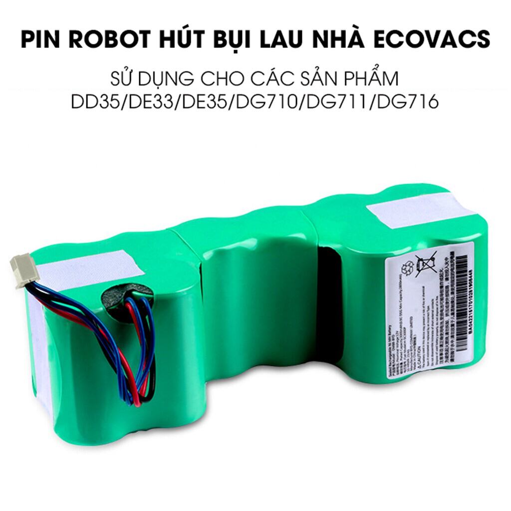 Pin Robot hút bụi lau nhà Ecovacs Deebot DN33 DN320 DN36 DN39 DD35 DD37DD33 DE53DE55: